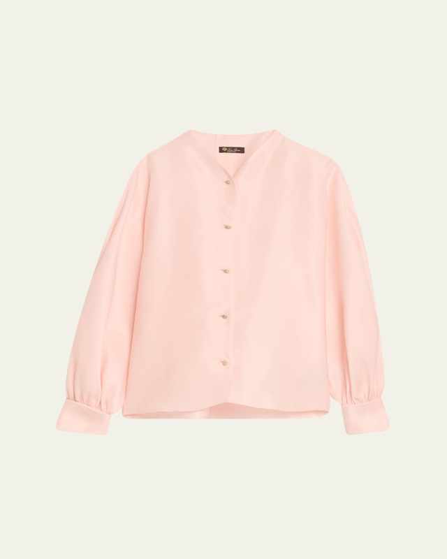 Patricia Button-Down Organdy Satin Shirt